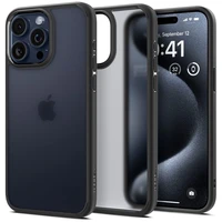 Spigen Ultra Hybrid viedtālruņa apvalks iPhone 15 Pro - Caurspīdīgs melns