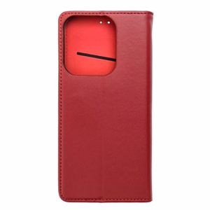 SMART PRO Book ādas apvalks viedtālrunim XIAOMI Redmi 15C (173,16 x 81,07 x 8,2) - sarkans