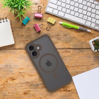 FULL MATTE MAG COVER viedtālruņa apvalks saderīgs ar MagSafe iPhone 16E (SE 4 2025) brūna