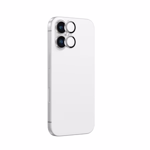 AmazingThing AR alumīnija 2 objektīvu stikls ar objektīva rāmi iPhone 16 / 16 Plus - balts