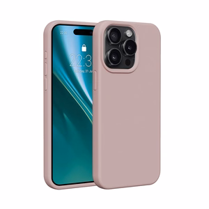 Etteri Silicone case for iPhone 15 Pro Max 6,7" light pink
