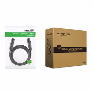 Ugreen AV130 66717 audio XLR (sieviešu) - XLR (vīriešu) kabelis mikrofonam / pastiprinātājam 2m - melns