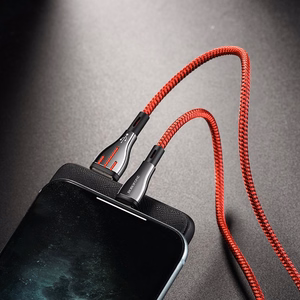 Borofone Highway BU23 USB-A–Lightning kabelis, 1.2 m, melns un sarkans