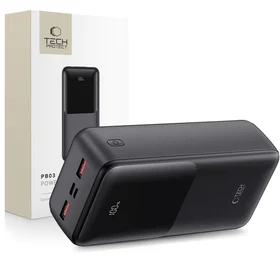 Portatīvais lādētājs Tech-Protect PB03 30000mAh 22.5W - melna