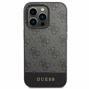 Guess GUHCP14LG4GLGR iPhone 14 Pro 6.1" pelēks maciņš 4G Stripe Collection