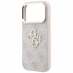 Guess 4G & Big Strass Logo maciņš modelim iPhone 17 Pro / 18 Pro – krāsa: rozā