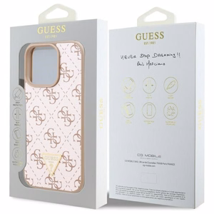 Guess New 4G Triangle viedtālruņa apvalks iPhone 16 Pro - balts