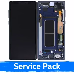 LCD displejs, kas saderīgs ar Samsung N960 Note 9, ar rāmi / okeāna zils / (Service Pack)