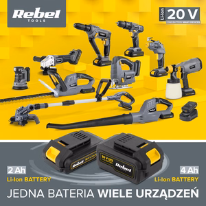 Rebel Tools akumulators, 20 V, 2 A