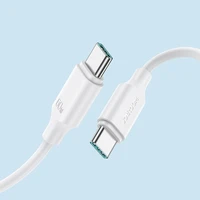Joyroom Long-Lasting Series A9 USB-C / USB-C PD QC kabelis 60W 3A 1m - balts