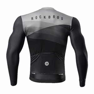 Rockbros 15120009004 riteņbraukšanas krekls ar garām piedurknēm pavasarim/vasarai XL - melna