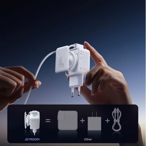 Joyroom JR-TCL05 45W GaN Wall Charger with Cable Organizer - White