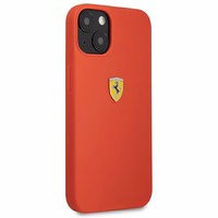 Ferrari FESSIHCP13SRE iPhone 13 mini 5.4" ciets silikona viedtālruņa apvalks sarkans/sarkans