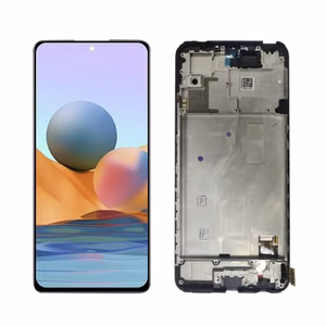 LCD дисплей совместимый с Xiaomi Redmi Note 10 Pro чёрный с рамкой HQ