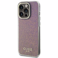 Guess GUHCP15LHDECMP iPhone 15 Pro 6.1" rozā/rozā cietais apvalks IML Faceted Mirror Disco Iridescent