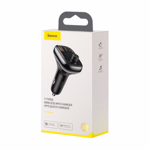 Baseus transmiter FM T Shaped S-13 Bluetooth MP3 car lādētājs melns