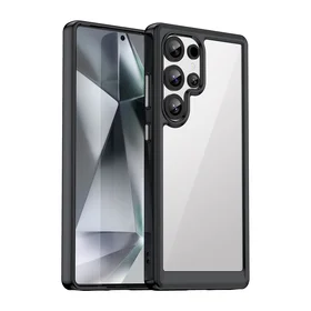 Viedtālruņa apvalks (m) ar Gel Frame Samsung Galaxy S25 Ultra - melns (m)