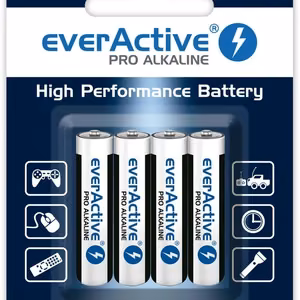 Sārmainās baterijas AAA / LR03 everActive Pro - 4 gab. (blisteris)