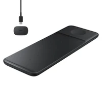 Samsung Trio EP-P6300TBEGEU 3in1 indukcijas lādētājs tālrunim / Galaxy Watch / Buds – melns + tīkla lādētājs + kabelis