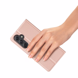 Dux Ducis Skin Pro viedtālruņa apvalks Samsung S24+ ar atloku - rozā
