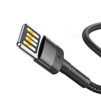 Baseus Cafule Divpusējs USB Lightning kabelis 1.5A 2m (pelēks+melns)