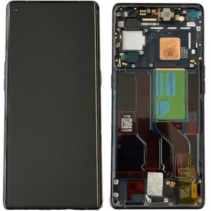 LCD ekrāns Oppo Reno5 Pro 5G ar skārienjutīgo ekrānu un rāmi melns oriģināls (lietots, C klase)