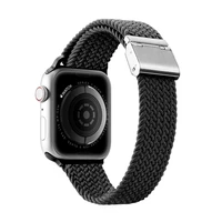 Dux Ducis siksniņa (Mixture II versija) siksniņa Apple Watch Ultra, SE, 9, 8, 7, 6, 5, 4, 3, 2, 1 (49, 45, 44, 42 mm) pīta josla aproce melns