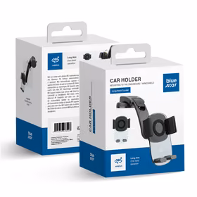 Car turētājs for mobile phone with windshield and dashboard mount zils STAR Long Neck Crystal melns