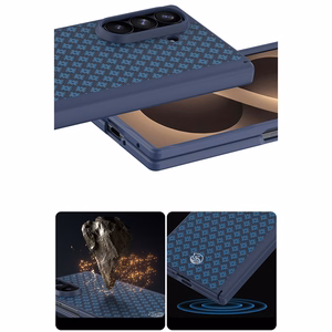 Benks Magnetic Armor Grid Pro Grand Combo maciņš (C.K.FL.SA.BE.C051) Samsung Galaxy Z Fold 8 Ultra, zils
