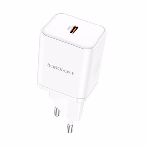 Borofone Sienas lādētājs BN6 Field - Type C - QC 3.0 PD 20W balts