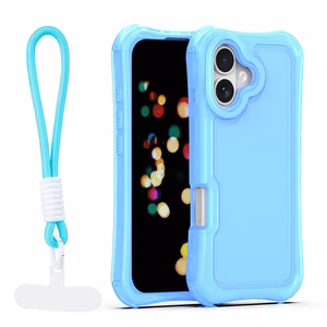 Safepop maciņš ar siksniņu priekš iPhone 17 6,3" zils