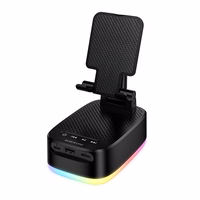 Borofone Portatīvais Bluetooth skaļrunis BR200 Marea 3 in 1 ar turētāju un 1500 mAh barošanas bloku melns