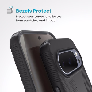 Speck Presidio2 Grip Magnet vāciņš ierīcei Google Pixel 10 / 10 Pro, “Black / Slate Gray” krāsā