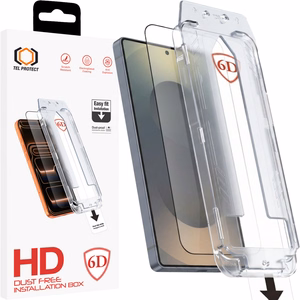 Tel Protect Dust-Free Easy Fit Full Glue 6D Tempered Glass for Samsung Galaxy S25 Ultra black (with fingerprint unlock)