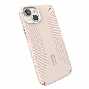 Speck Presidio2 Grip MagSafe vāciņš ar ClickLock ierīcei iPhone 15 Plus / 14 Plus, “Bleached Bone / Heirloom Gold” krāsā