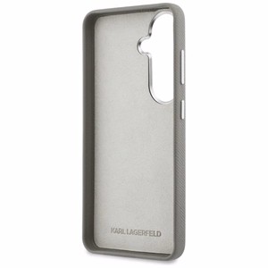Karl Lagerfeld maciņš Saffiano Double Heads Metal Samsung Galaxy S26 sudraba