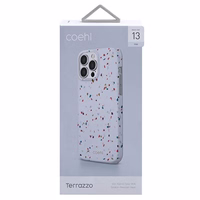 Uniq Coehl Terrazzo viedtālruņa apvalks iPhone 13 Pro / iPhone 13 - balta