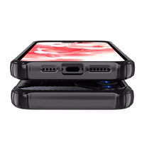 Hybrid Armor viedtālruņa apvalks iPhone 16 Plus - melns