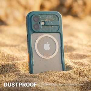 Crong Seal Cover IP68 ūdensizturīgs vāciņš ierīcei iPhone 16 Pro, jūras zils