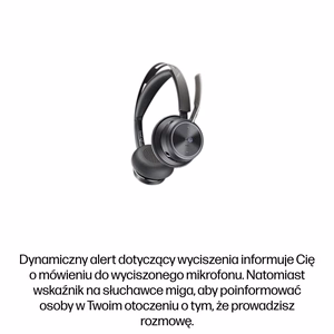 HP Poly Voyager Focus 2-M USB-C-C austiņas USB-C/A adapteris uzlādes statīvs