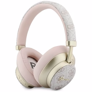 Bezvadu austiņas Guess ENC 4G Gold Script Metal, rozā
