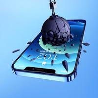 HOCO rūdītais stikls HD 5D Guardian vairogs (komplekts 10in1) - iPhone 13 / 13 Pro / 14 / 16e melns (G14)