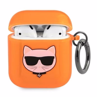 Karl Lagerfeld Choupette AirPods apvalks 1/2 - oranžs