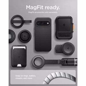 Spigen Liquid Air Mag MagSafe maciņš, paredzēts Google Pixel 11 Pro XL, matēti melns