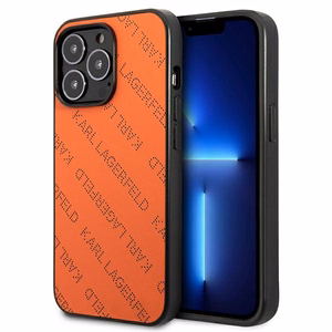 Karl Lagerfeld Perforēts viedtālruņa apvalks iPhone 13 Pro Max 6.7" - oranžs