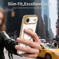 Tech-Protect MagFlex Magnētiskais viedtālruņa apvalks iPhone 17 Air - Caurspīdīgs zelta