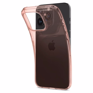 Spigen Crystal Flex viedtālruņa apvalks iPhone 15 Pro Max - rozā/caurspīdīgs