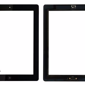 Skārienjūtīgais ekrāns iPad 2 melns ar Home pogu un turētājiem HQ