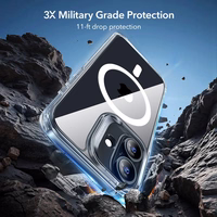 ESR Classic Hybrid MagSafe + rūdītā stikla komplekts iPhone 17 - caurspīdīgs