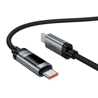 Kabelis (m) - ar digitālo indikatoru USB A uz USB C Hoco PD 6A 100W 1,2 m U148 melns (m)